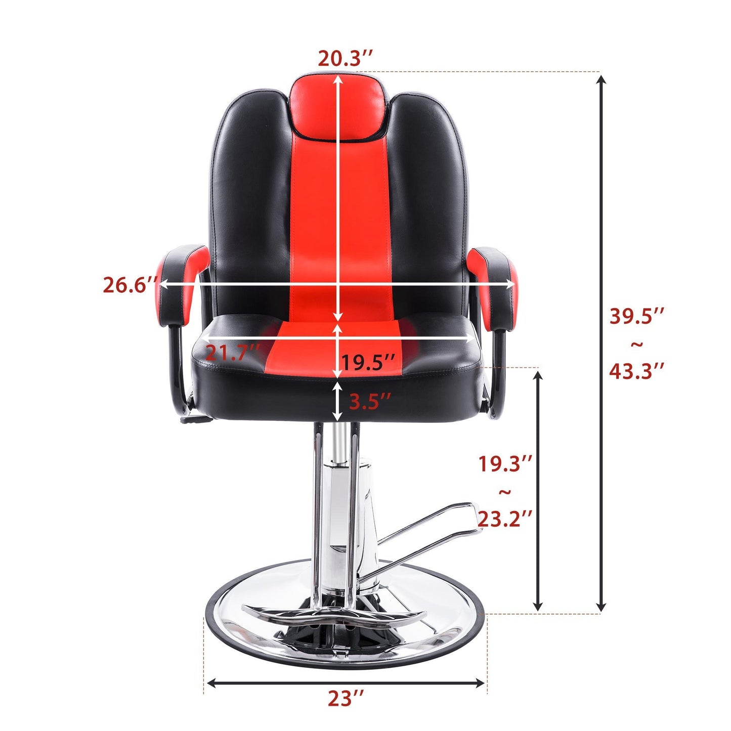 Deluxe Reclining Barber Chair - Ideal Beauty Salon, Tattoo, Spa Equipment - Durable, Comfortable, and Stylish - Various Colors & Sizes