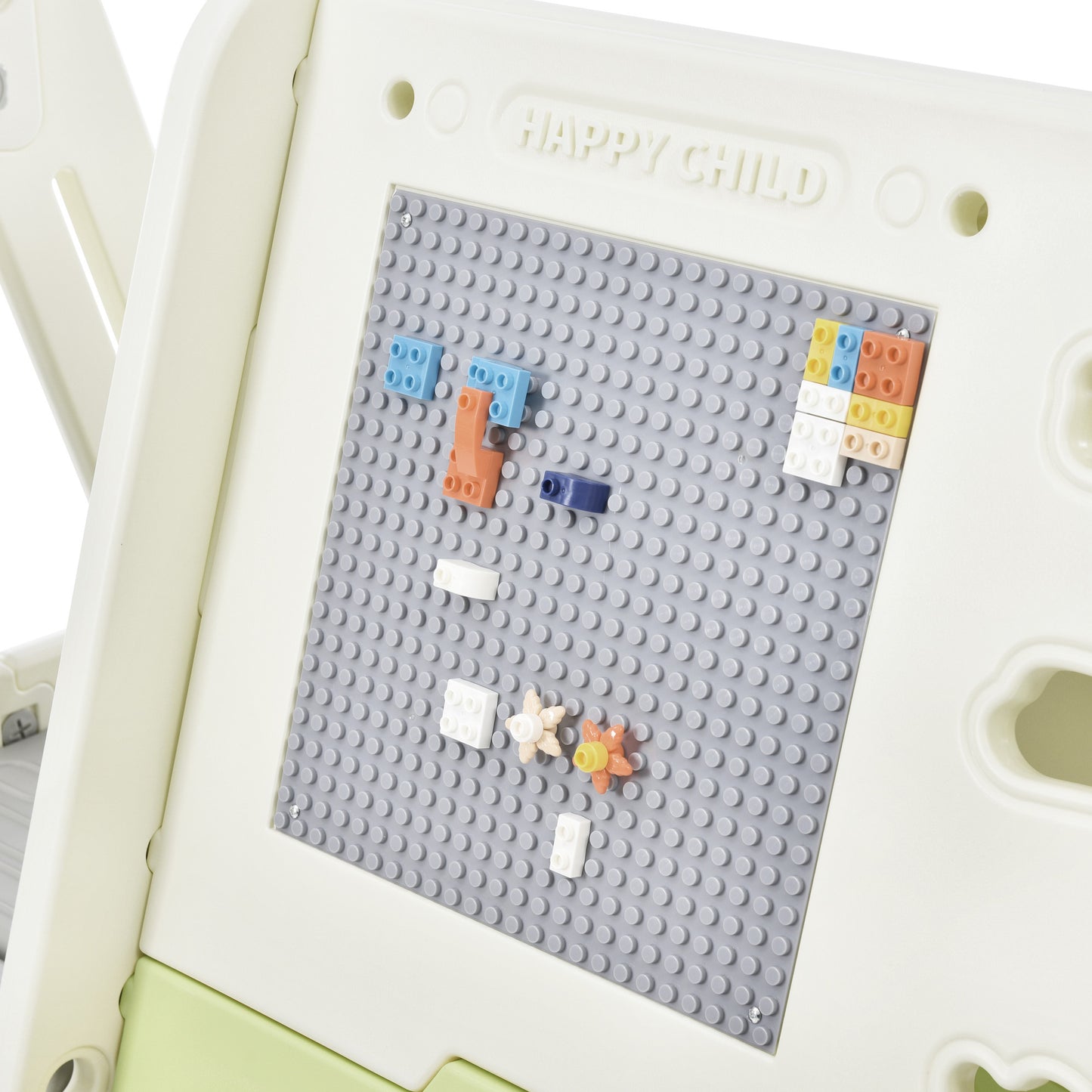 6-in-1 Toddler Climber and Swing Set - Kids Playground Climber Swing Playset with Tunnel, Whiteboard, Blocks, Hoop - Ideal for Babies - Indoor/Outdoor Play - White