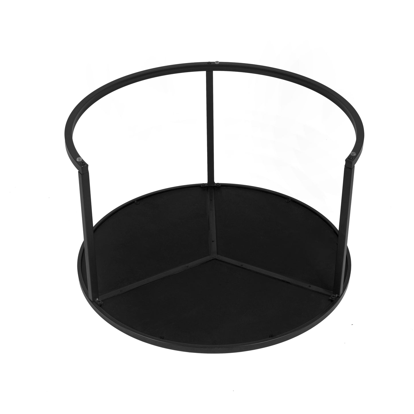 Round Coffee Table Set of 2 Metal Frame & Glass Top End Tables for Living Room Bedroom, Nesting Tables - Stylish & Functional Furniture