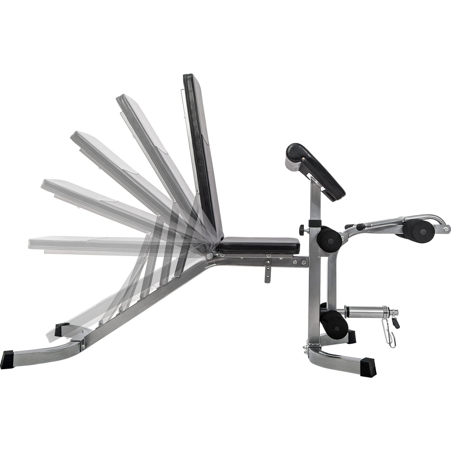 6+3 Positions Adjustable Weight Bench with Leg Extension - Olympic Utility Benches with Preacher Curl (220 letters)