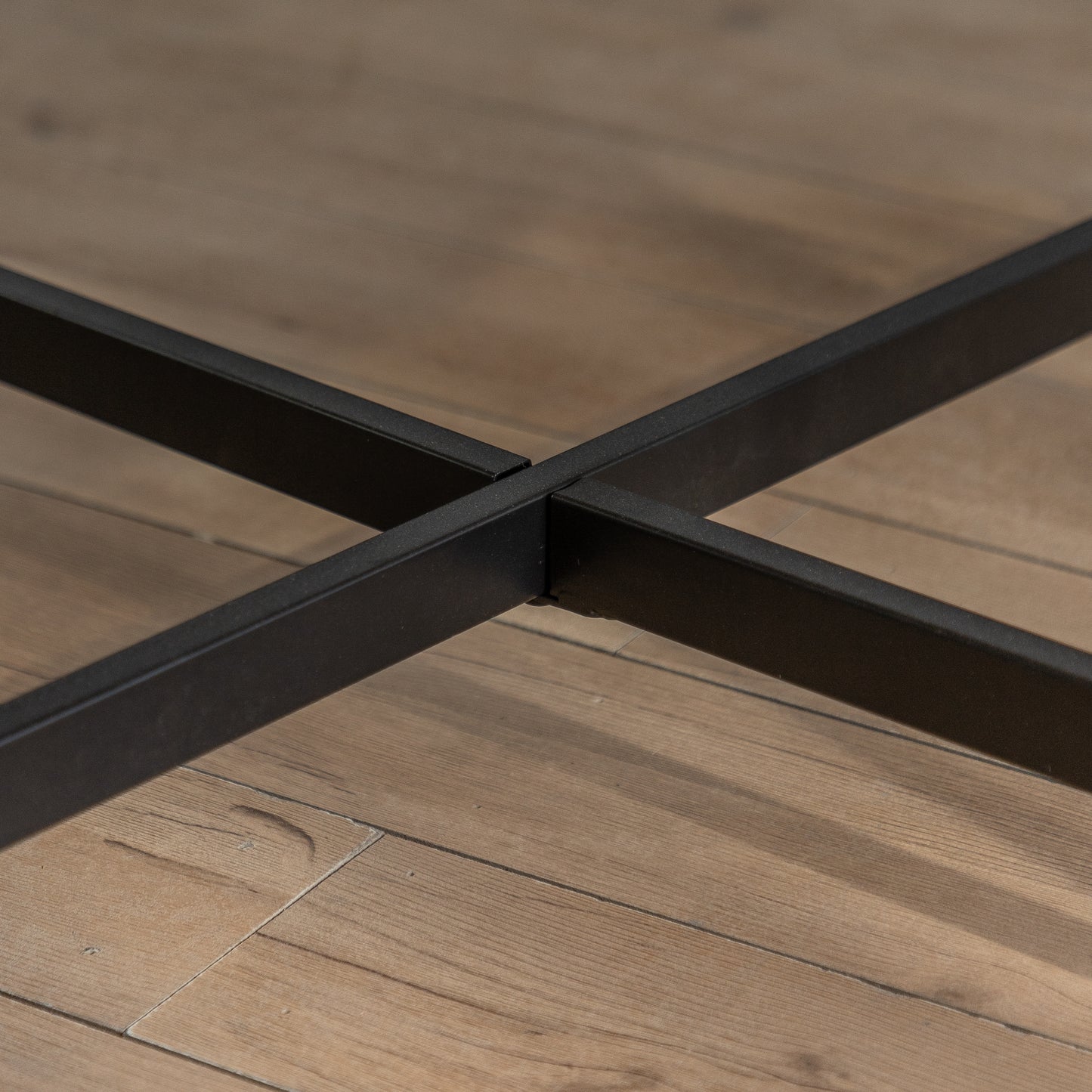 20.47" Modern Thread Design Round Coffee Table - MDF Table Top, Cross Legs Metal Base - Sleek and Stylish Living Room Furniture - Available in Various Colors and Sizes