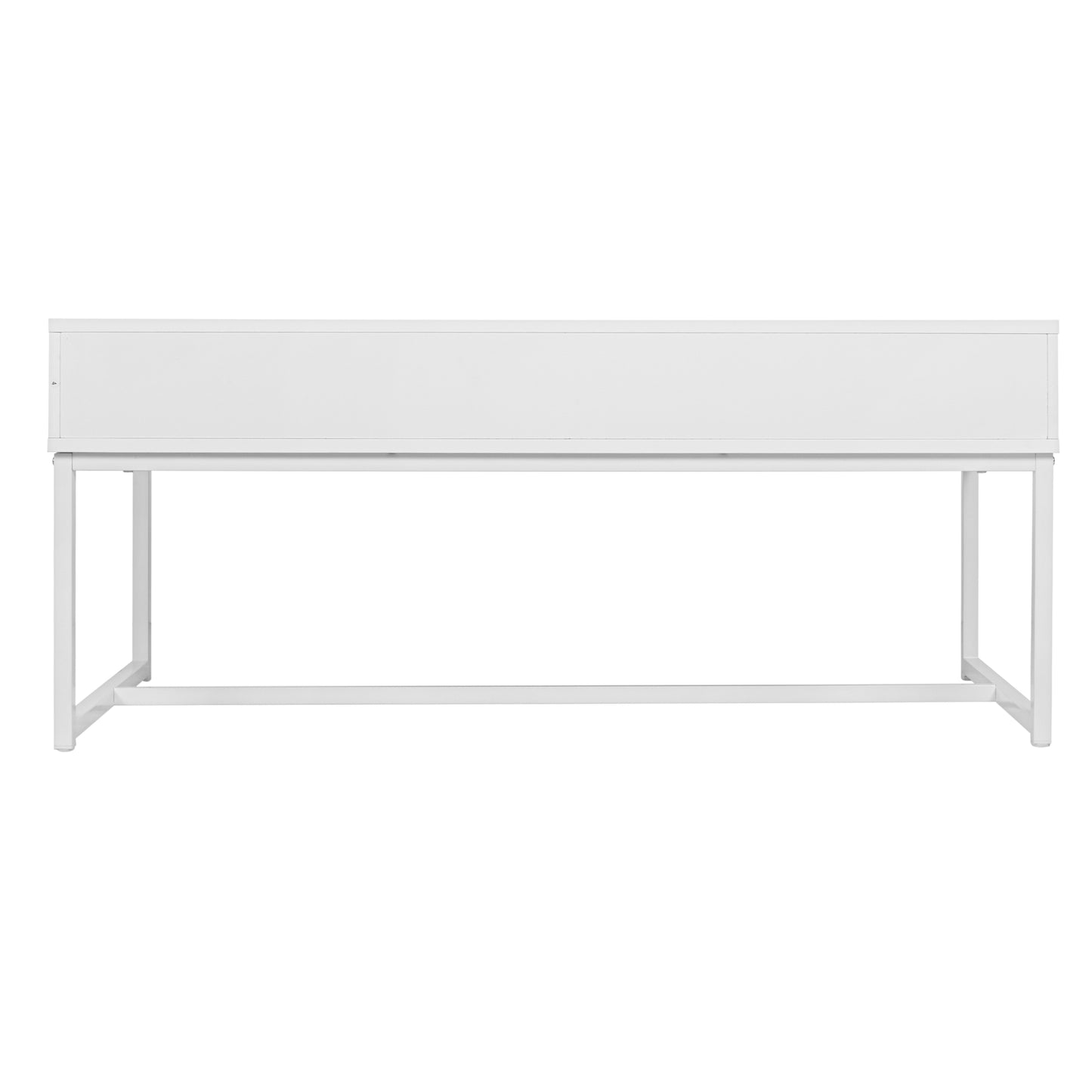 Rattan Drawer Coffee Table - Modern Furniture Decor for Living Room Reception - Easy Assembly, Rectangular - Unique Design, Brown, 2 Drawers