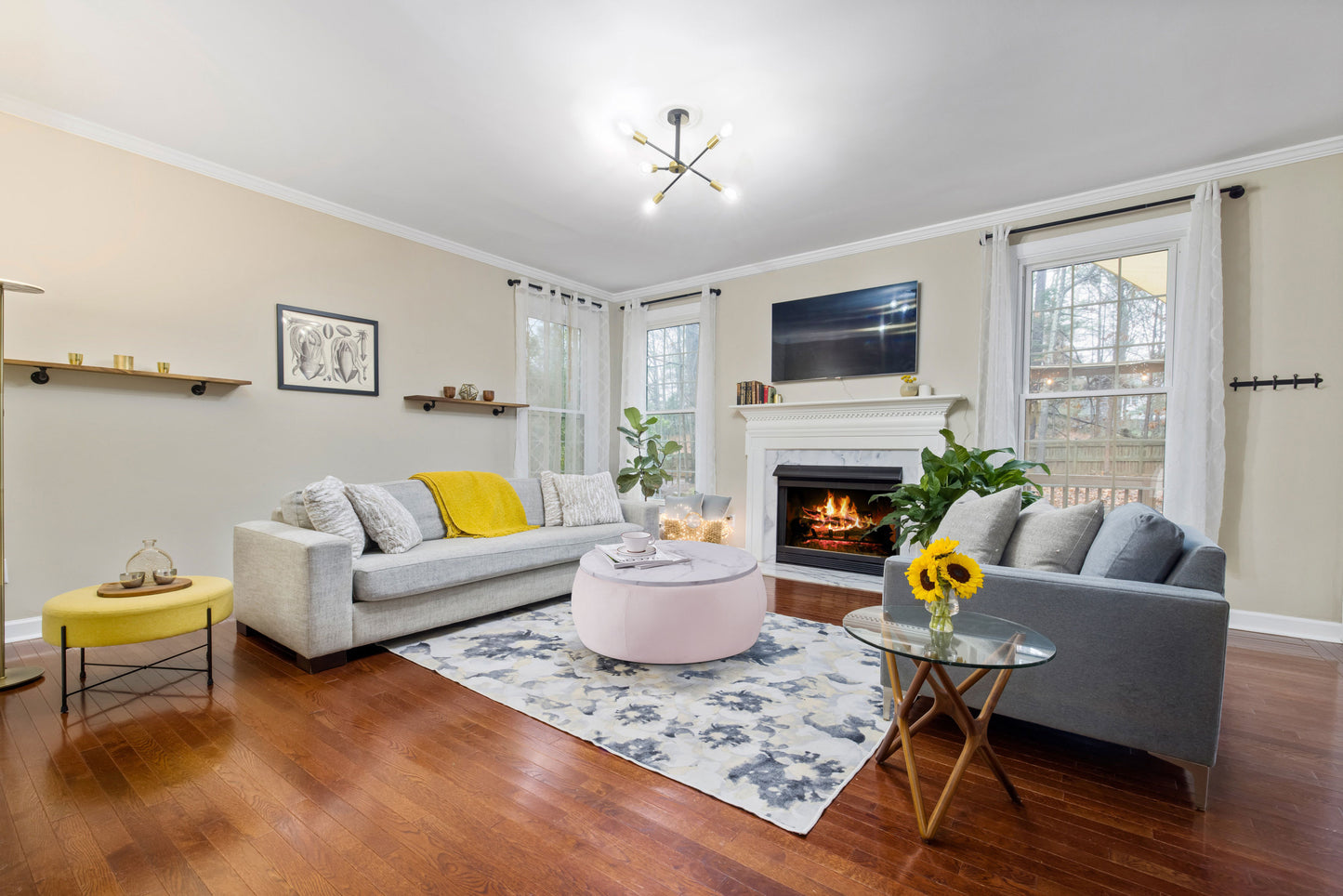 End Table with Storage, Round Accent Side Table, Removable Top, Pink - Ideal for Living Room, Bedroom