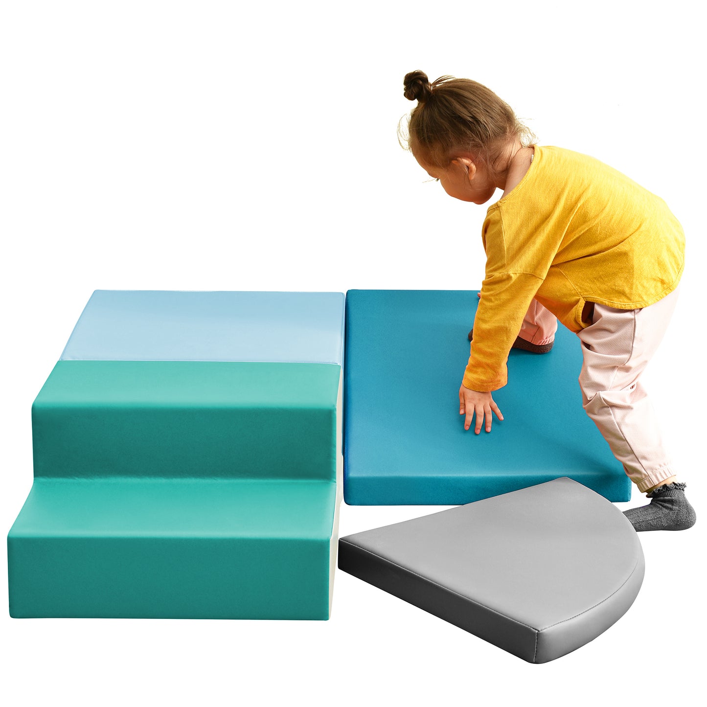 Soft Climb and Crawl Foam Playset - Safe Soft Foam Nugget Block for Infants, Preschools, Toddlers, Kids Crawling and Climbing Indoor Active Play Structure - Ideal for Developing Motor Skills - Non-Toxic and Durable - Available in Various Sizes and Colors