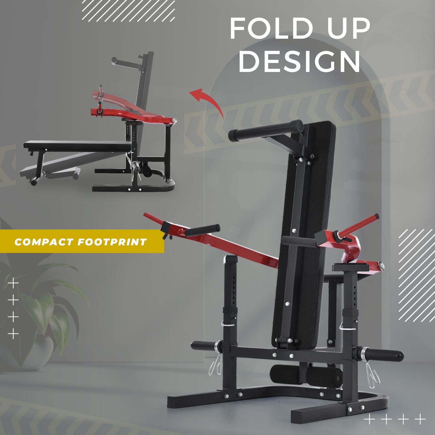 Weight Chest Press Bench - Adjustable Positions Flat Incline for Chest & Arm Ab Workout, Home Gym Equipment Max 2000 LB