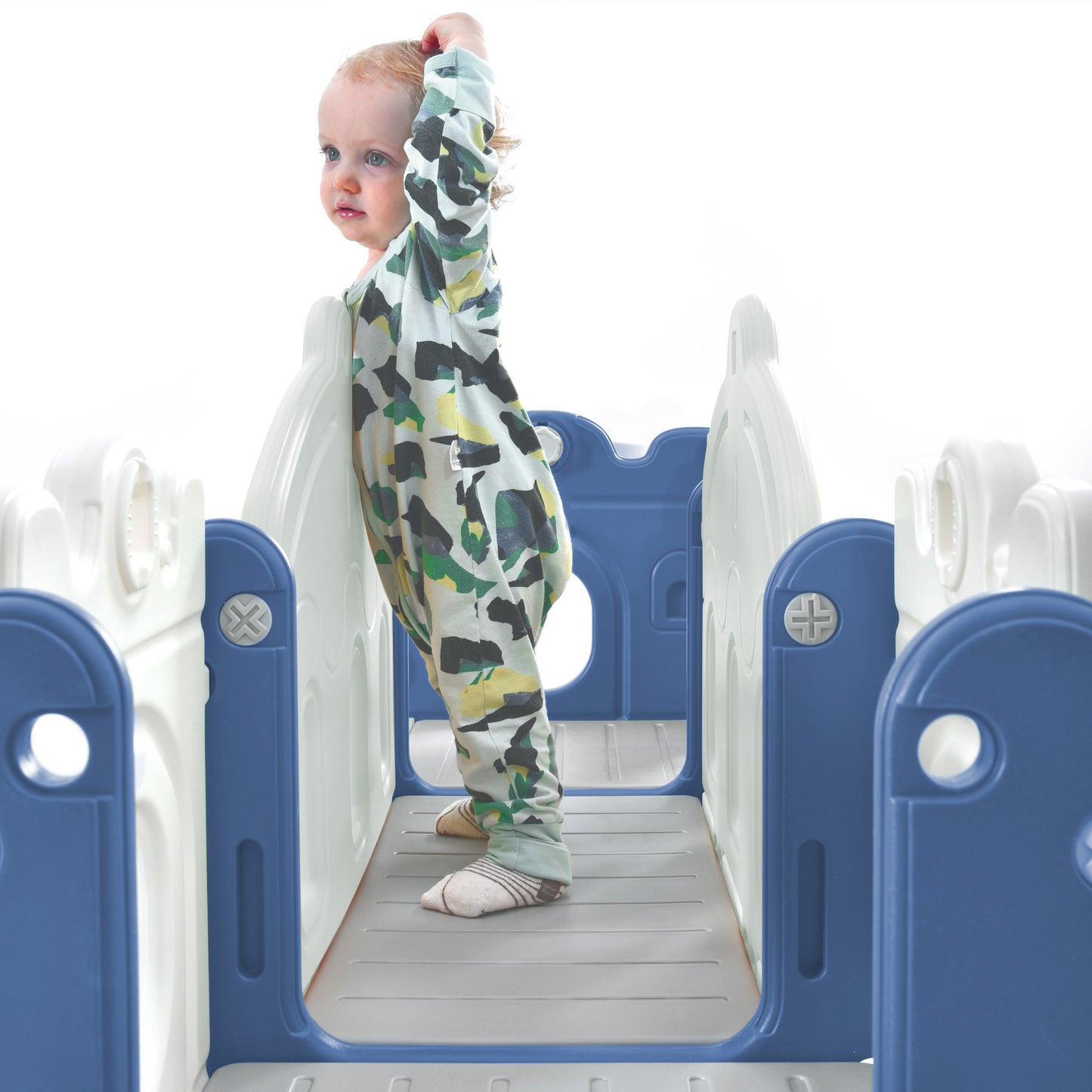 Kids Slide Playset Structure, Freestanding Castle Climber with Slide and Basketball Hoop, Toy Storage Organizer for Toddlers, Kids Climbers Playhouse for Indoor Outdoor Playground Activity