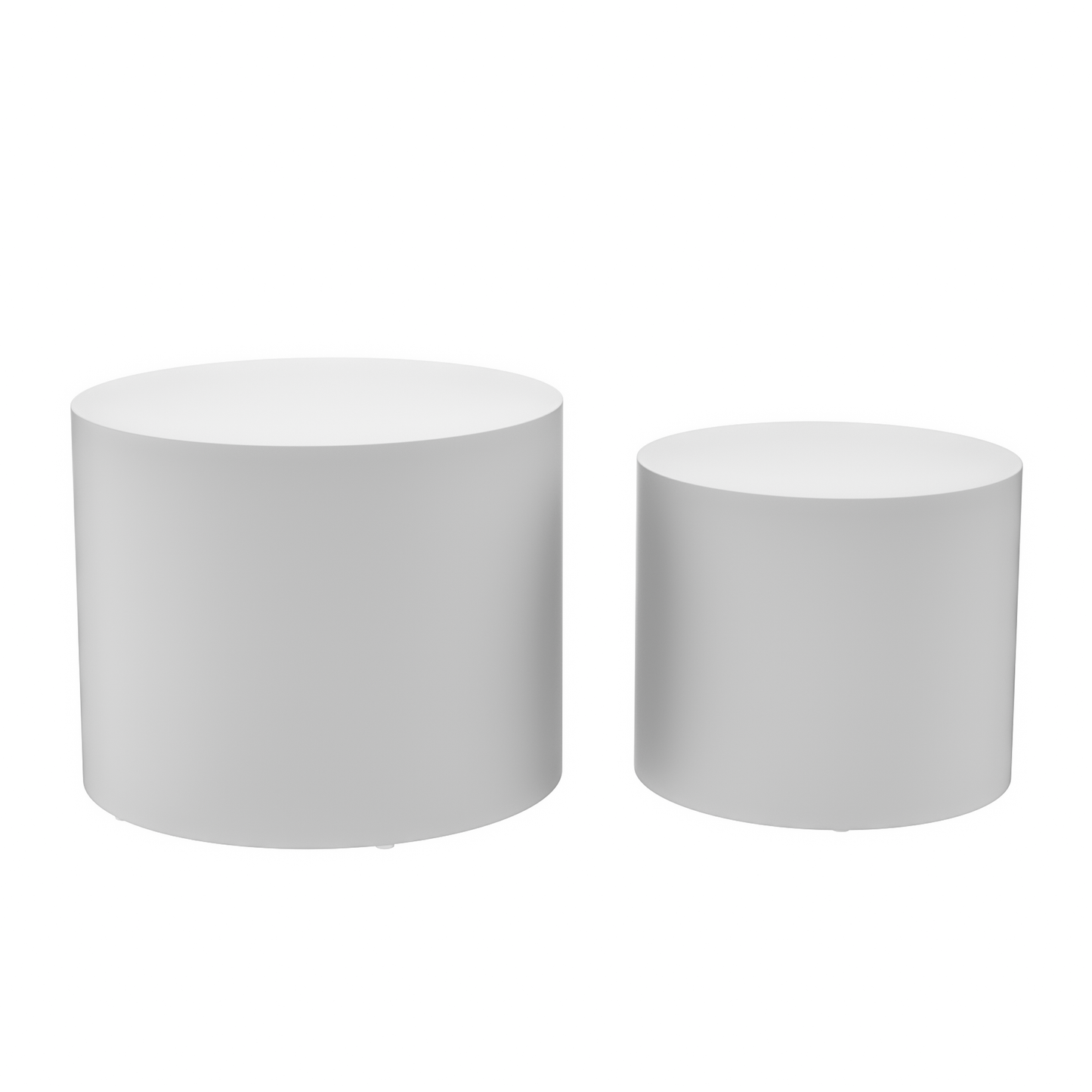 MDF Veneer Side/Coffee/End/Nesting Table Set of 2, White - Ash/Oak/Walnut Finish for Living Room, Office, Bedroom