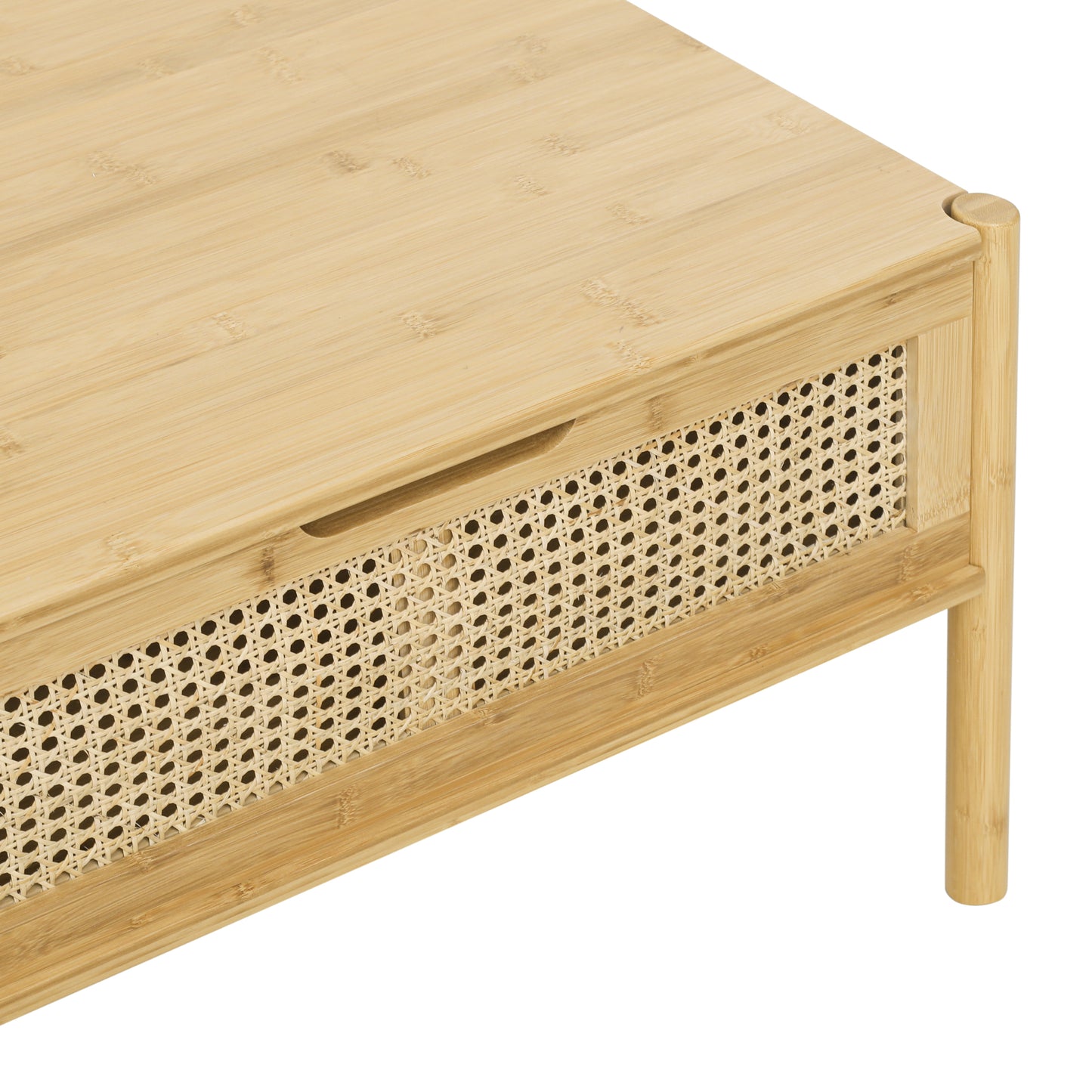 Coffee Table, Top Lifting, Natural Bamboo and Rattan - Ideal for Living Room Décor with Elegant Design, Durable Construction, and Convenient Storage Space - Available in Multiple Sizes and Earthy Tones
