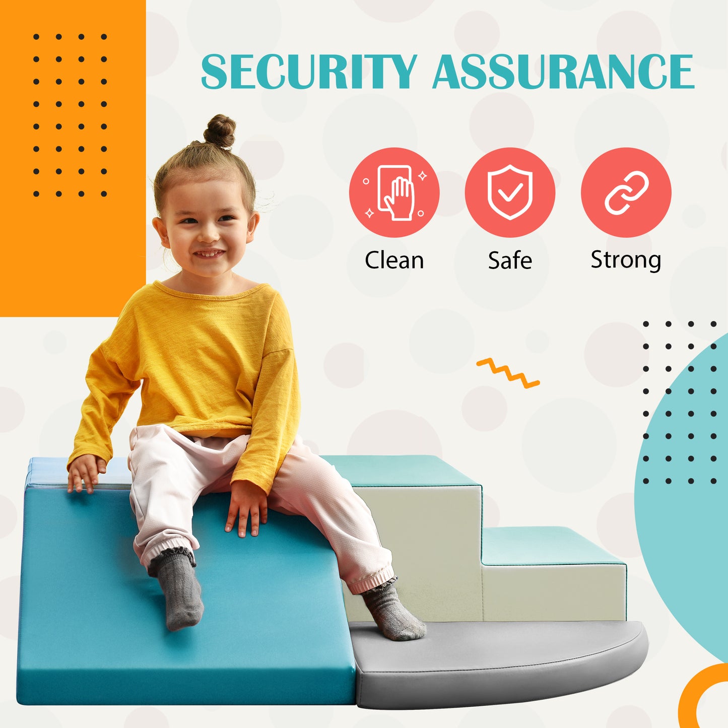 Soft Climb and Crawl Foam Playset - Safe Soft Foam Nugget Block for Infants, Preschools, Toddlers, Kids Crawling and Climbing Indoor Active Play Structure - Ideal for Developing Motor Skills - Non-Toxic and Durable - Available in Various Sizes and Colors