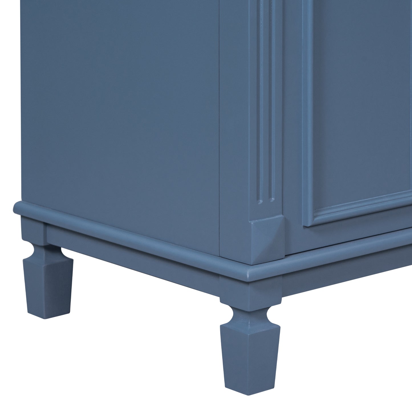 36'' Bathroom Vanity with Top Sink - Royal Blue Mirror Cabinet, Modern Storage Cabinet with 2 Doors and 2 Drawers - Single Sink Vanity
