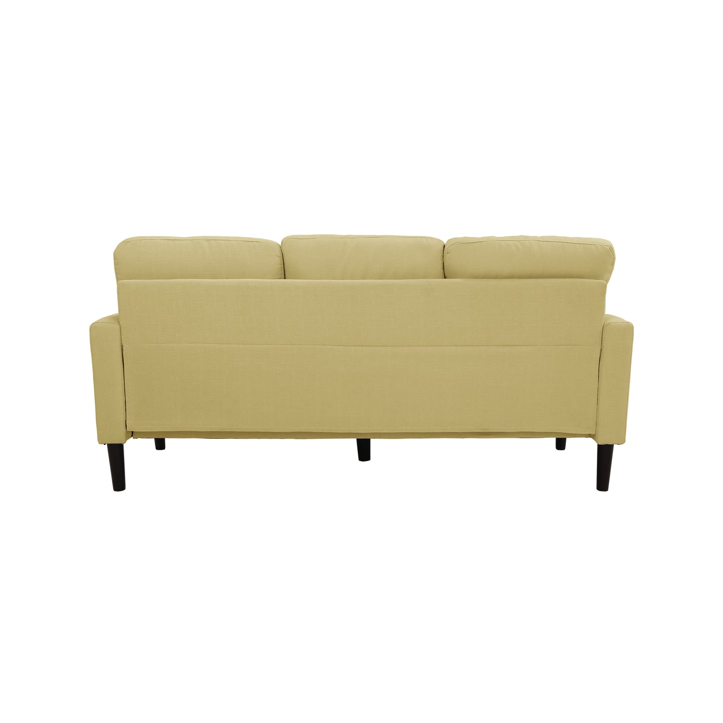 72" Sectional Sofa, Left Hand Facing with 2 Pillows, Yellow Fabric - Size & Color Options