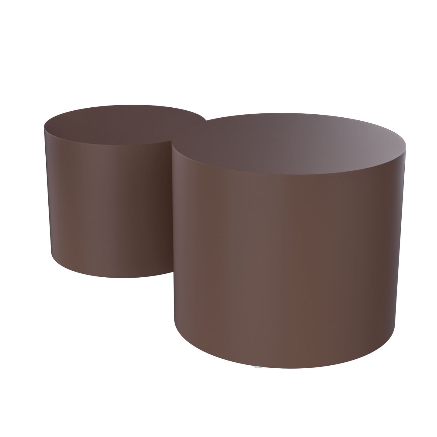 MDF Nesting Table Set of 2: Space-Saving Furniture, Stylish Design, Perfect for Small Spaces, 2 Sizes for Versatile Use, Easy to Assemble, Brown Finish