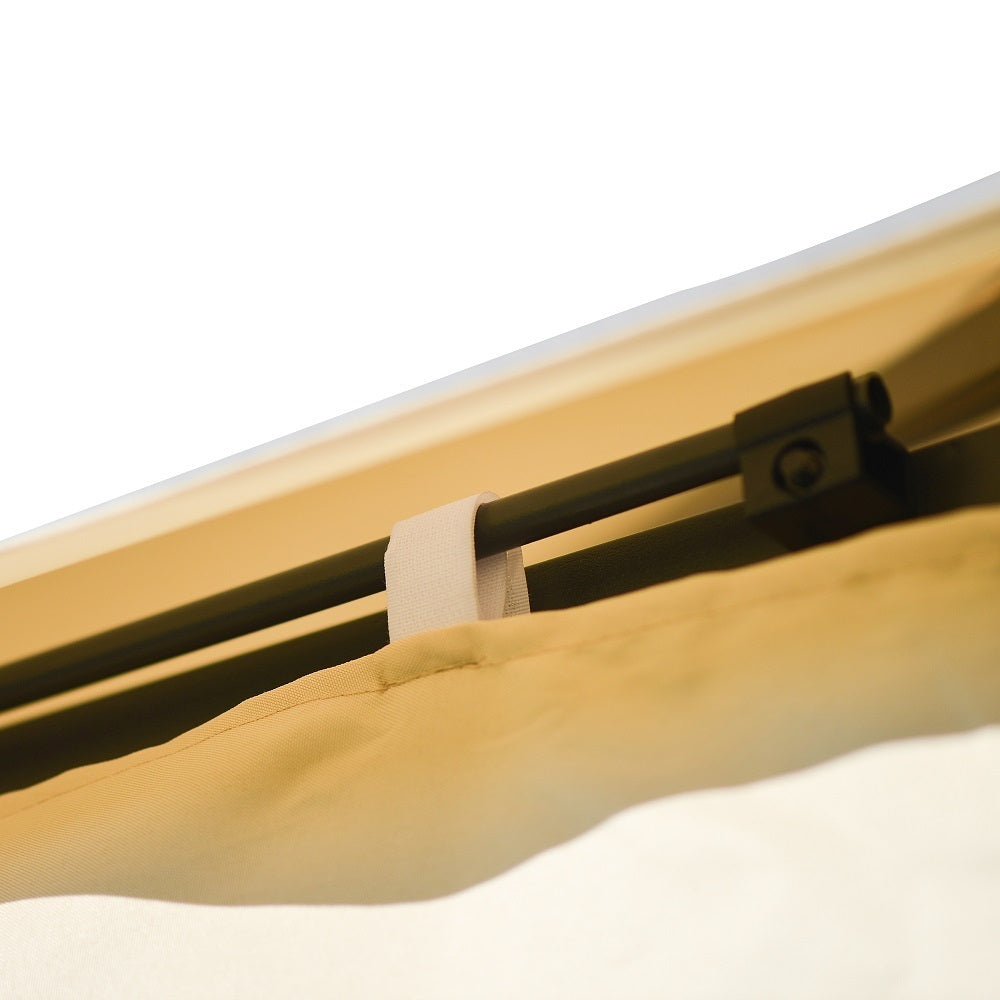 Double Tiered Grill Canopy: Outdoor BBQ Gazebo Tent with UV Protection, Beige - U_STYLE (VIDEO)