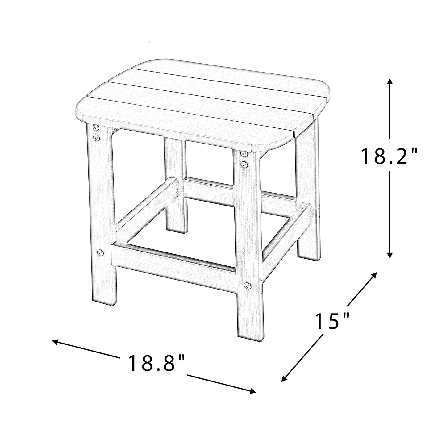 **Trivia Plastic Side Table: Durable Outdoor Furniture with Sleek Design, Weather-resistant Material, and Multiple Color Options**