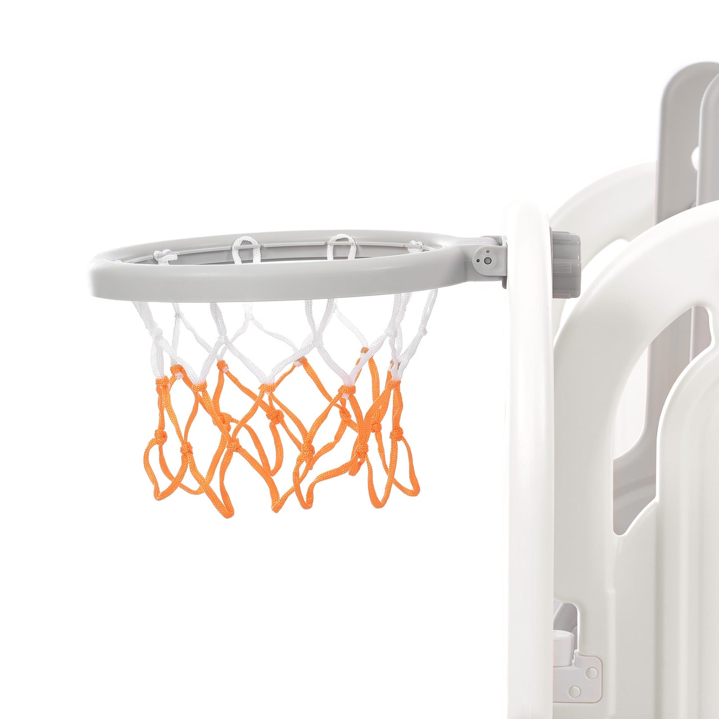 Toddler Slide and Swing Set: 5 in 1, Kids Playground Climber Slide Playset with Basketball Hoop - Freestanding Combination for Indoor & Outdoor Use