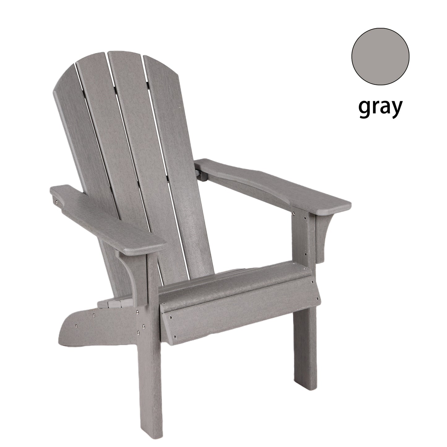 Adirondack Chair Holder: Weather Resistant HDPE Patio Chairs for Outdoor Spaces - Gray