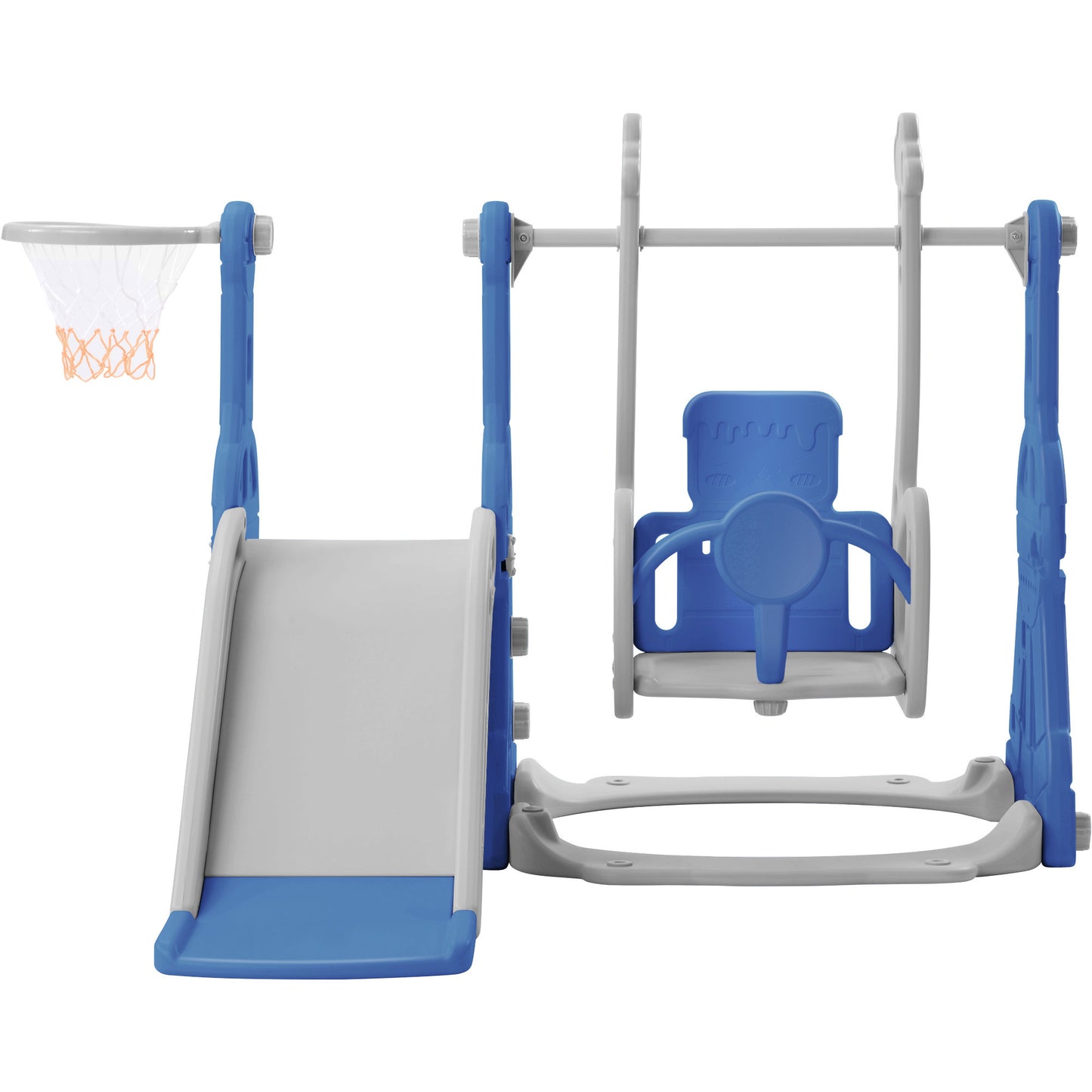 Toddler Slide and Swing Set 3 in 1: Perfect Indoor & Outdoor Kids Playground Climber Swing Playset with Basketball Hoops**
