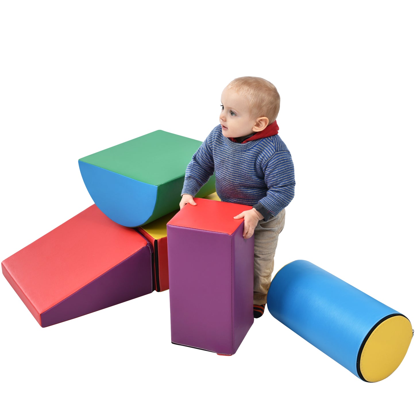 Soft Climb and Crawl Foam Playset - Safe Foam Nugget Shapes Block for Infants, Preschools, Toddlers, Kids Crawling and Climbing Indoor Play Structure