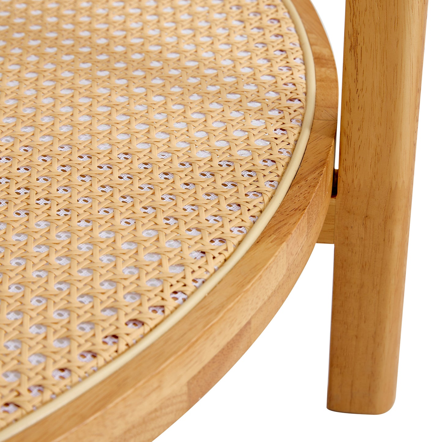 Modern Simple Circular Double-Layer Solid Wood Tea Table: Rattan Woven Side Table for Living, Dining, and Bedroom - Small Round Table (Color & Size Options)