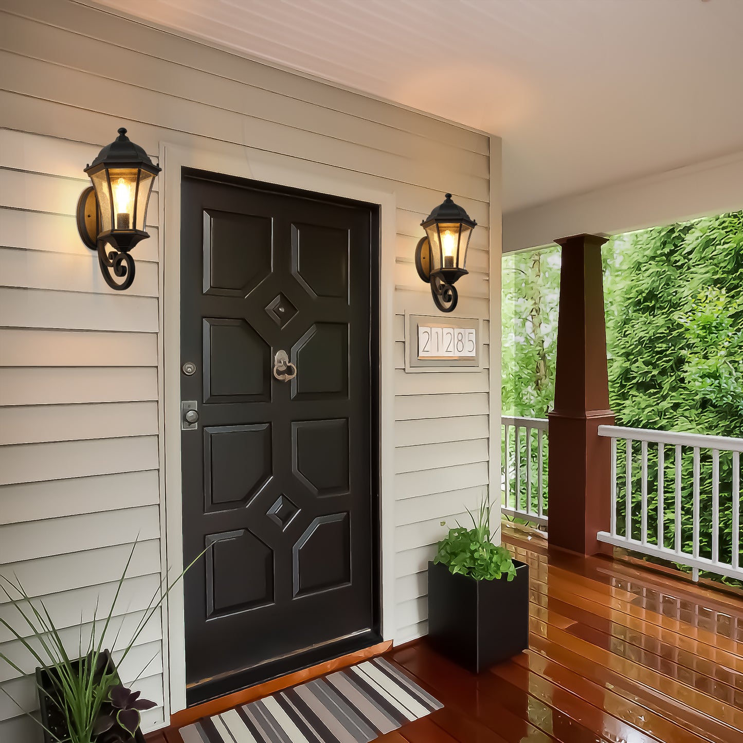 Outdoor Waterproof Glass Retro Wall Lamp - Stylish Vintage Design with Weatherproof Protection for Outdoor Lighting - Available in Various Colors and Sizes