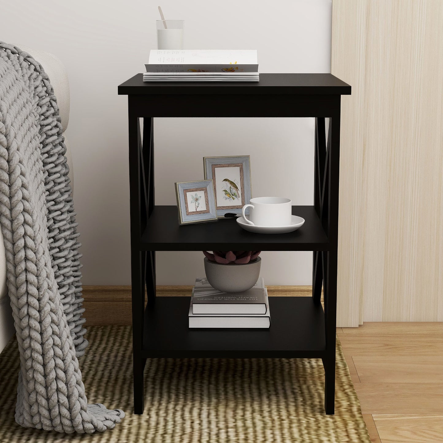 Oxford Small Side Table: Black MDF Legs | Compact & Stylish Home Furniture