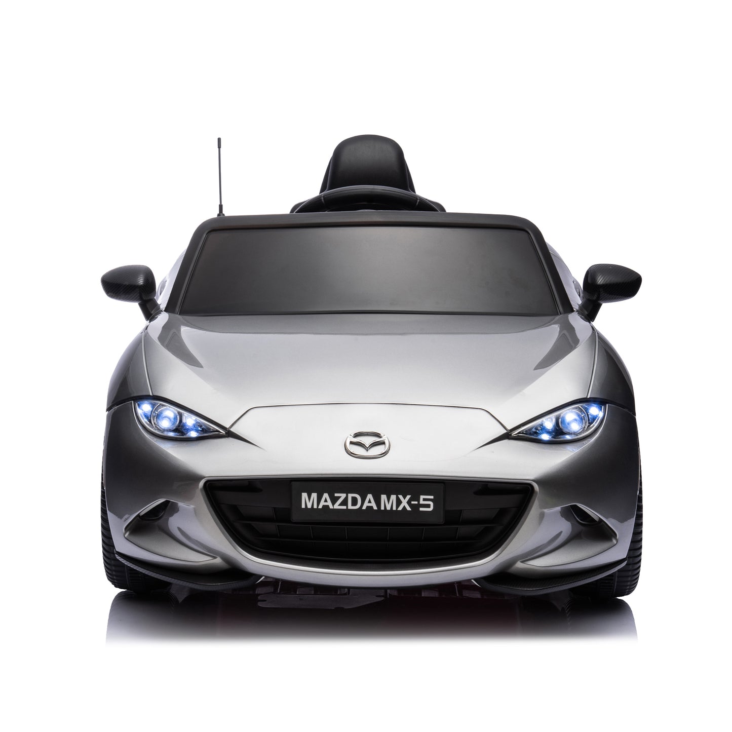Licensed MAZDA MX-5 RF 12V Kids Ride On Car - Remote Control, Three Speeds, Power Display, USB, MP3, Bluetooth, LED Light, Safety Belt, Painting - Red