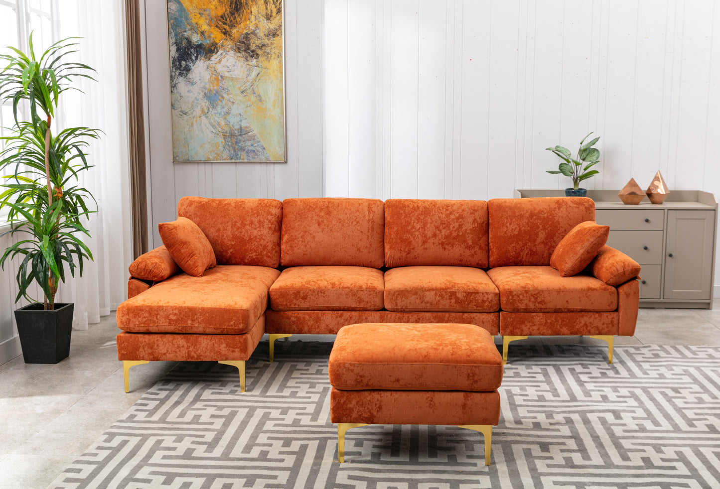 Accentuate Your Living Room with the COOLMORE Sectional Sofa - Elegant Design, Plush Comfort, Various Sizes and Colors Available