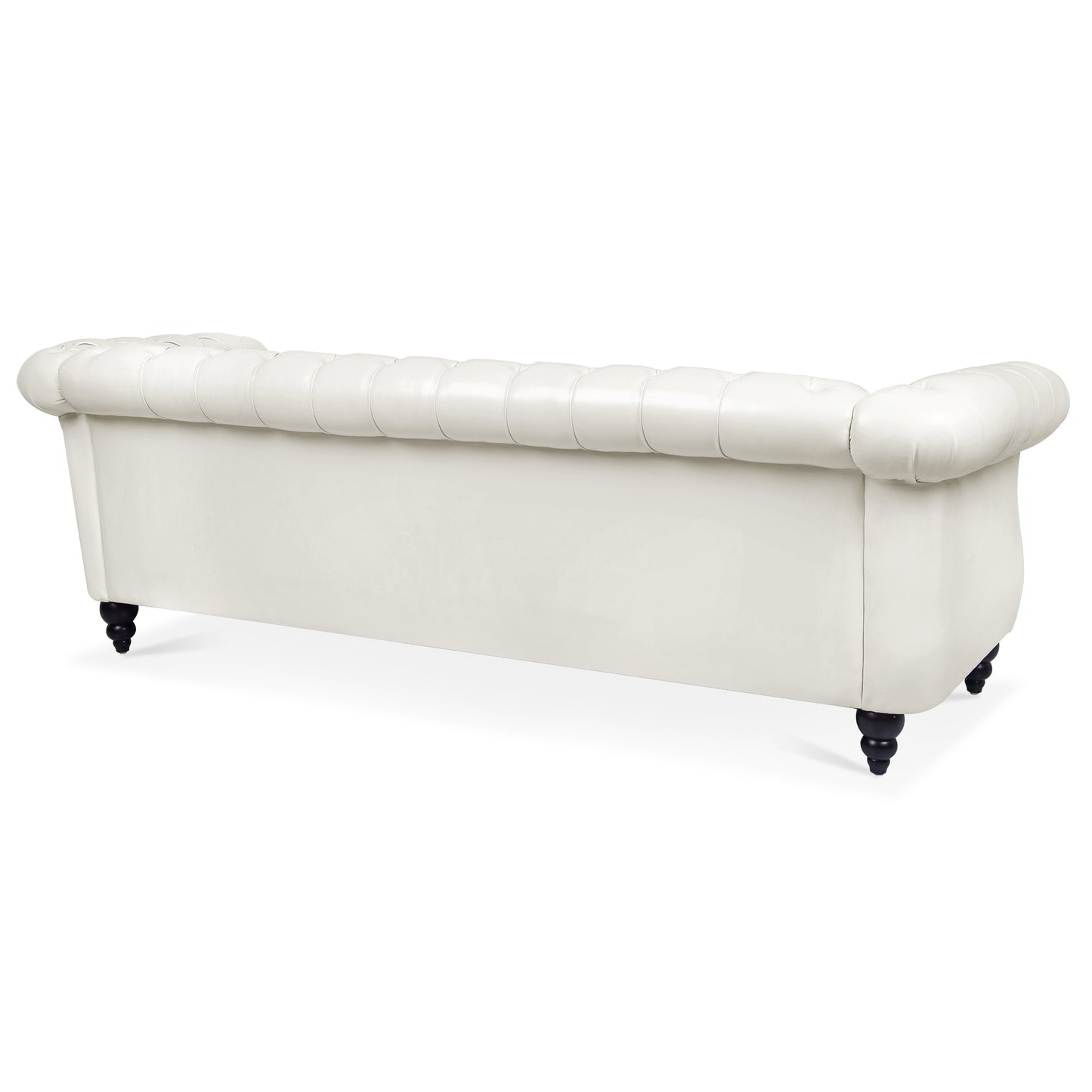 84.65" Rolled Arm Chesterfield 3 Seater Sofa: Classic Design, Generous Size, and Plush Comfort