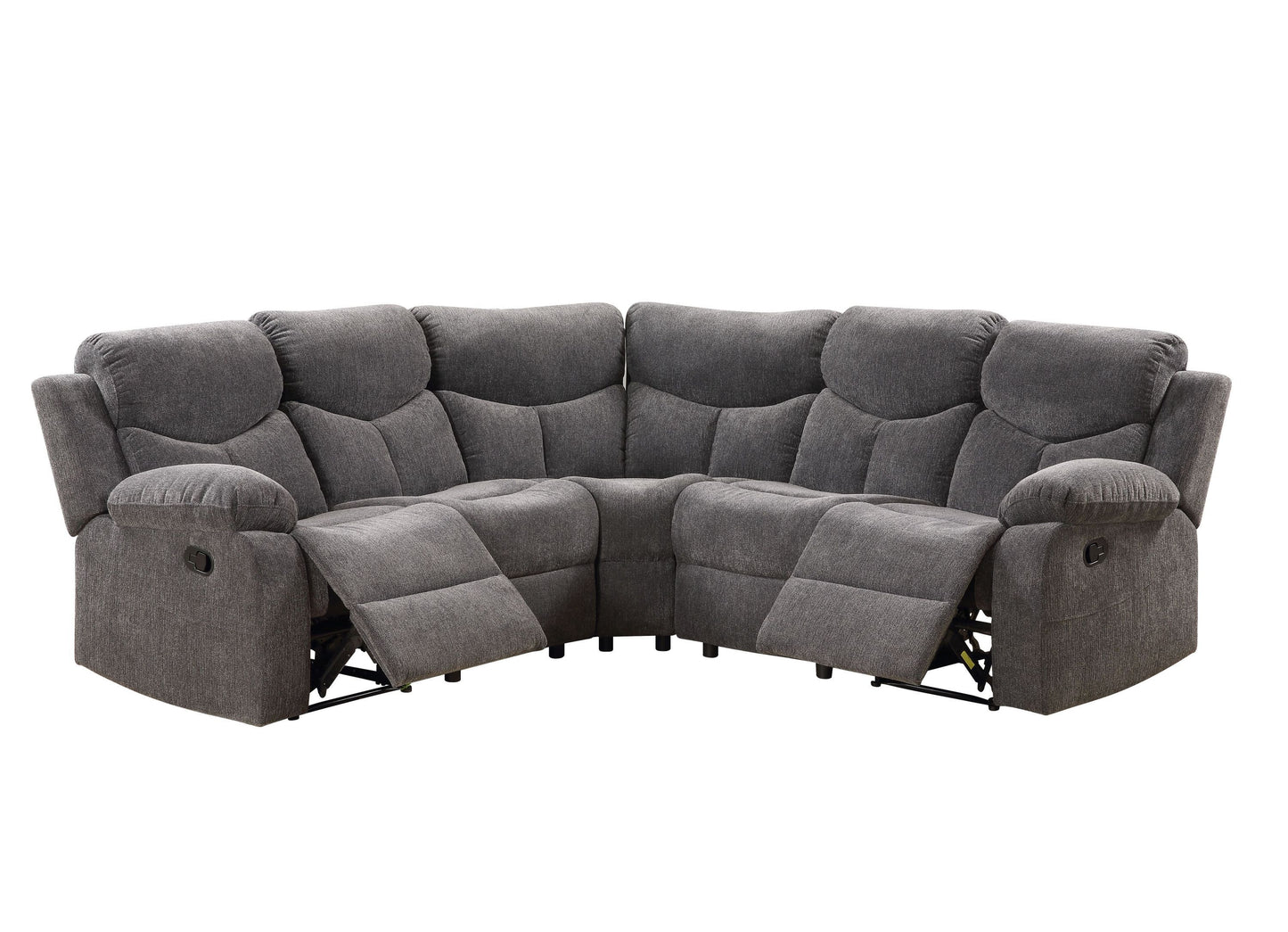 ACME Kalen Sectional Sofa: Gray Chenille, Comfortable & Stylish, Perfect for Any Living Space