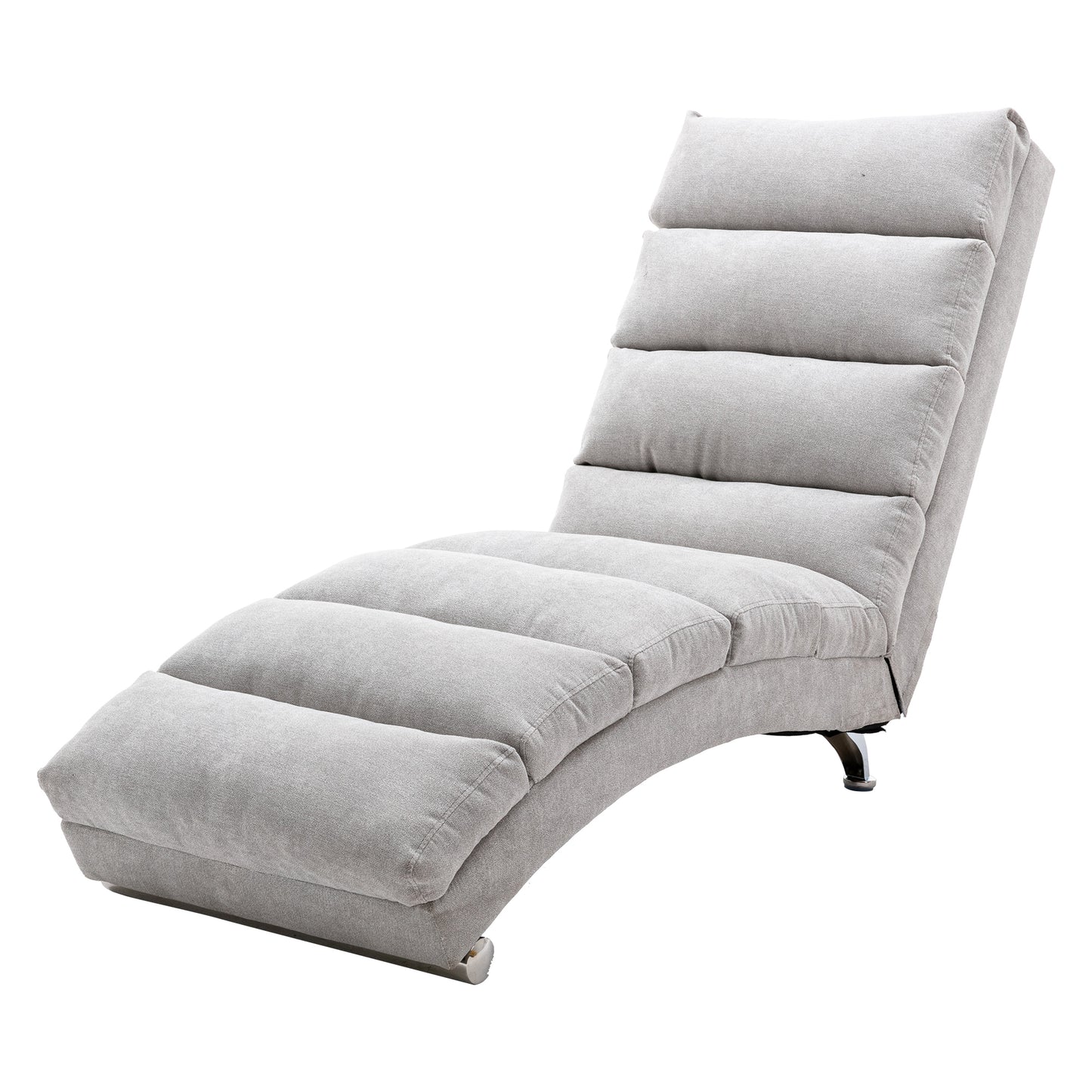 Linen Chaise Lounge Indoor Chair, Modern Long Lounger for Office or Living Room - COOLMORE