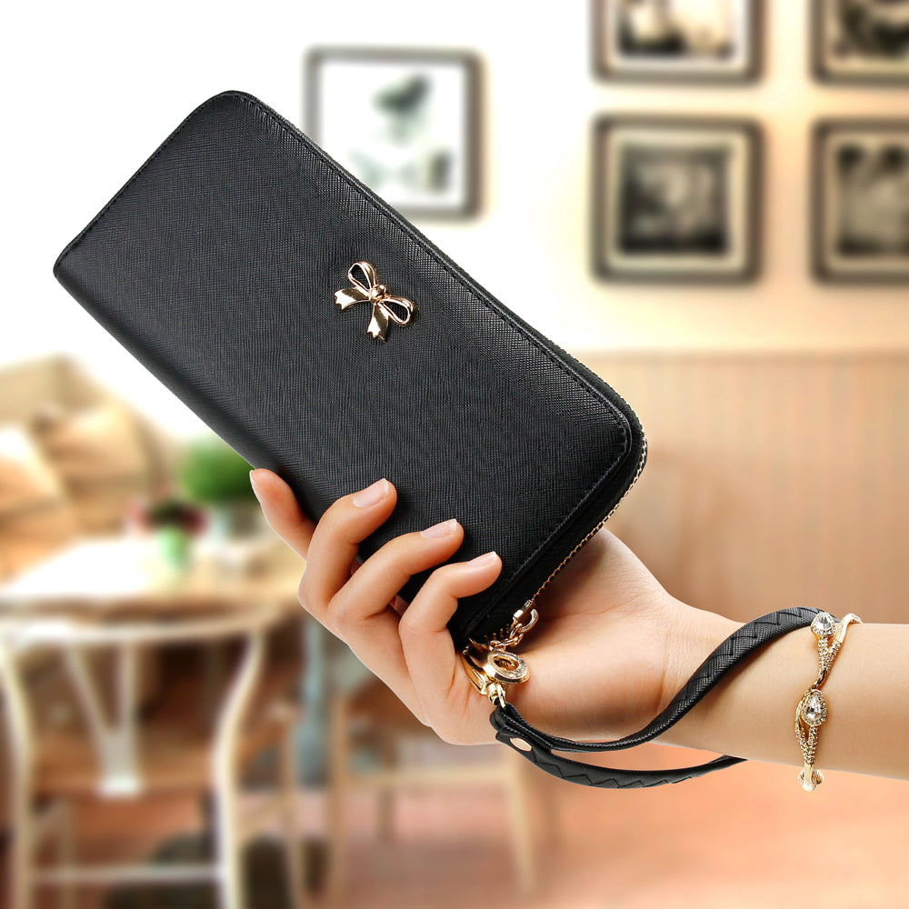 GEARONIC TM Women Wallet Long Clutch Faux Leather Card Holder Fashion Hand Purse Lady Woman Handbag Bag