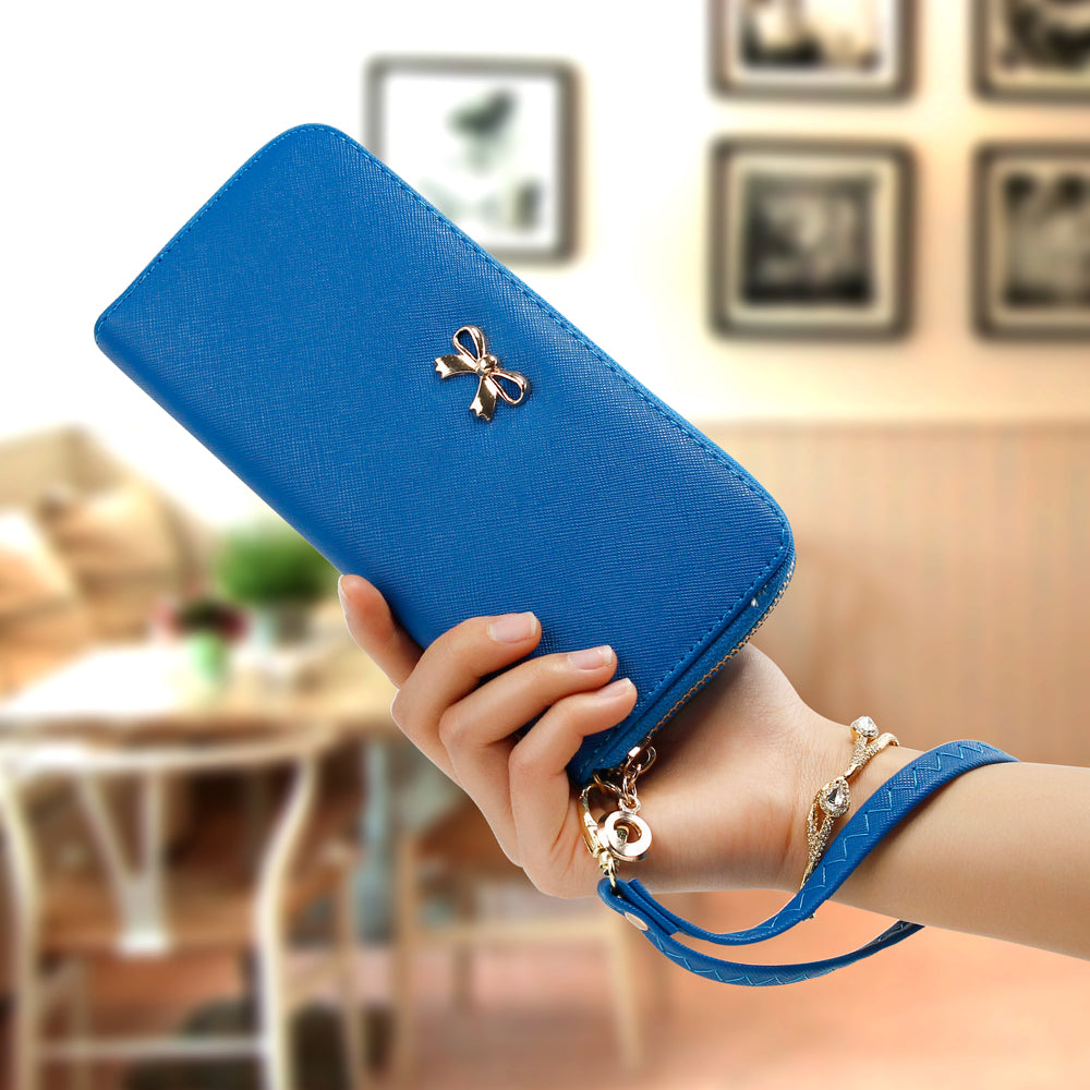 GEARONIC TM Women Wallet Long Clutch Faux Leather Card Holder Fashion Hand Purse Lady Woman Handbag Bag