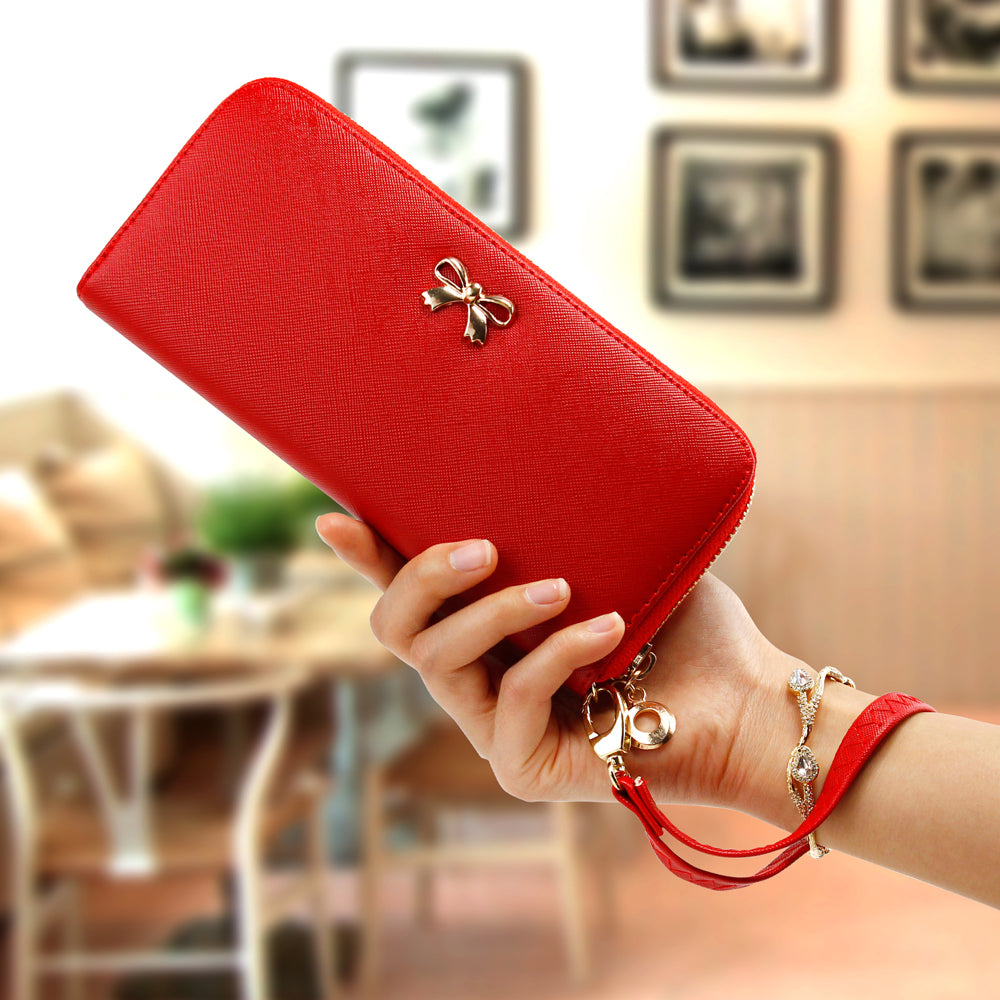 GEARONIC TM Women Wallet Long Clutch Faux Leather Card Holder Fashion Hand Purse Lady Woman Handbag Bag