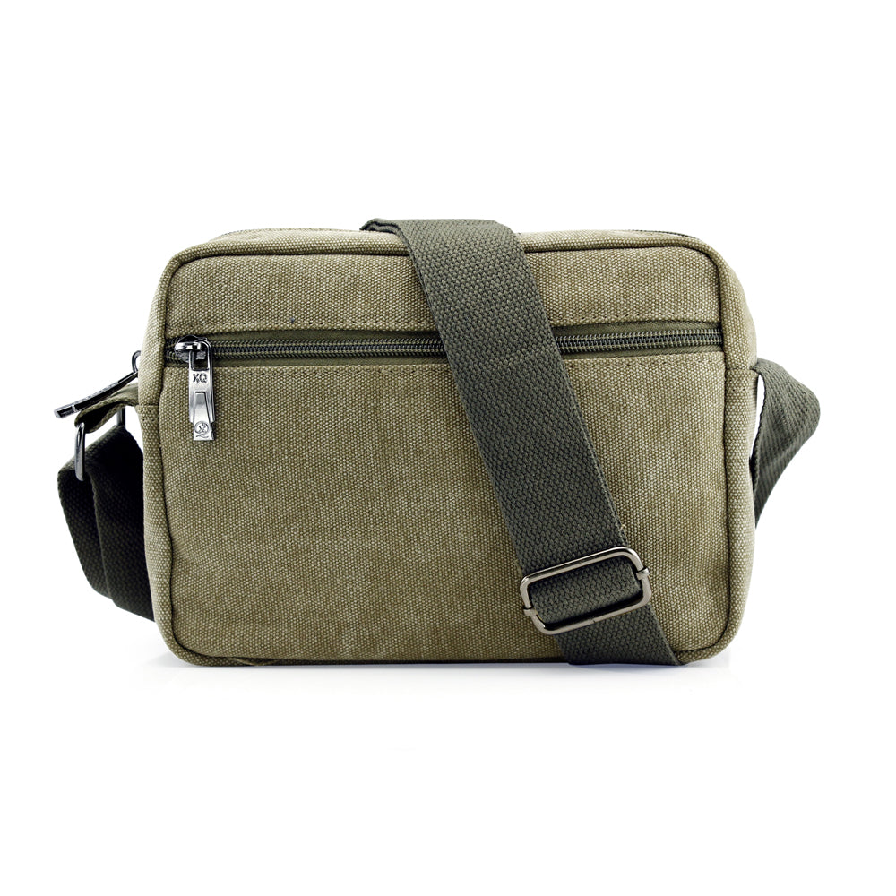 GEARONIC TM Men Vintage Crossbody Canvas Messenger Shoulder Bag School Hiking Military Travel Satchel