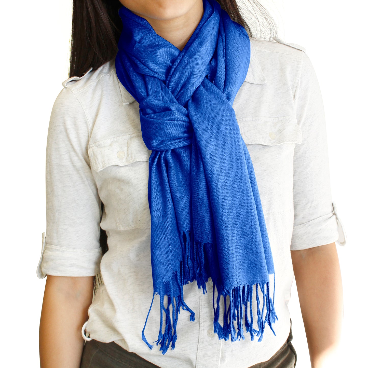 Soft Pashmina Scarf for Women Shawl Wrap Scarves Lady Women's Scarfs in Solid Colors