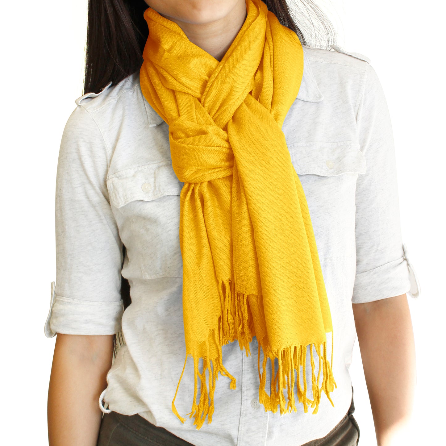 Soft Pashmina Scarf for Women Shawl Wrap Scarves Lady Women's Scarfs in Solid Colors