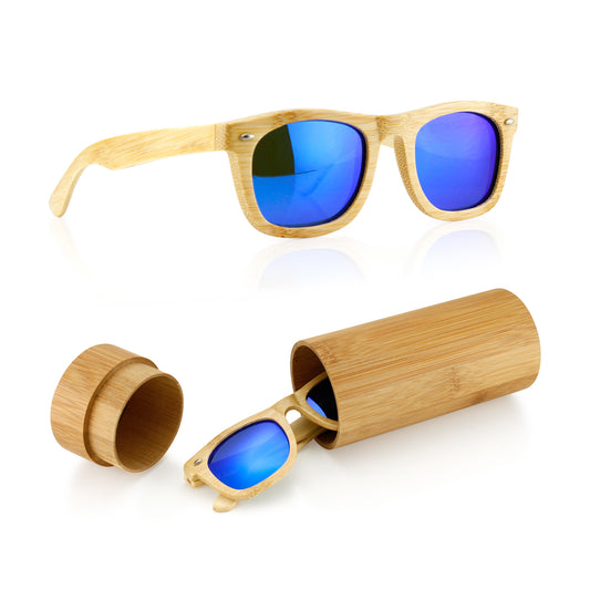 Polarized Genuine Bamboo lightweight Wood Entire Frame Vintage Handcraft Sunglasses Mens Womens Eyewear with Wooden Bamboo box