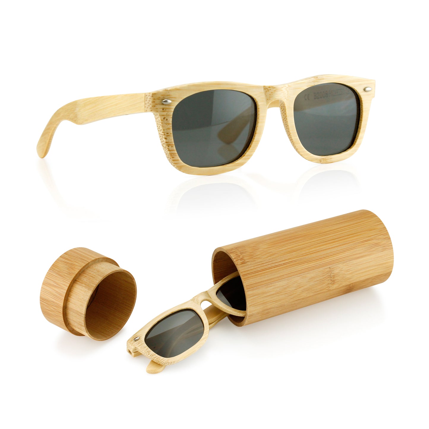 Polarized Genuine Bamboo lightweight Wood Entire Frame Vintage Handcraft Sunglasses Mens Womens Eyewear with Wooden Bamboo box