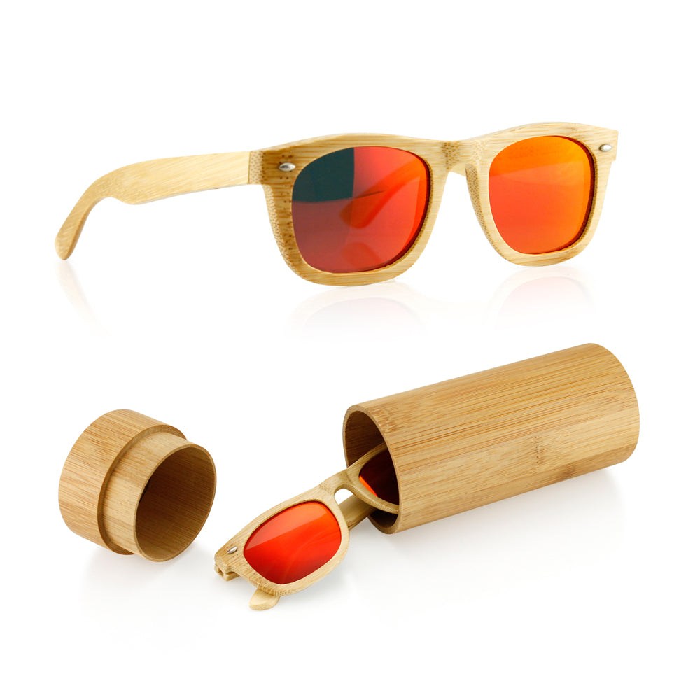 Polarized Genuine Bamboo lightweight Wood Entire Frame Vintage Handcraft Sunglasses Mens Womens Eyewear with Wooden Bamboo box