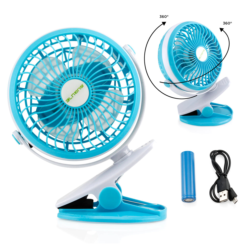 Oct17 Portable Stroller Table Fan Rechargeable Battery USB Mini Battery Operated Clip on Mini Desk Fan For Home Office Baby Stroller Car Laptop Study Gym Camping Tent