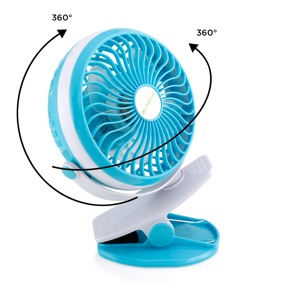 Oct17 Portable Stroller Table Fan Rechargeable Battery USB Mini Battery Operated Clip on Mini Desk Fan For Home Office Baby Stroller Car Laptop Study Gym Camping Tent