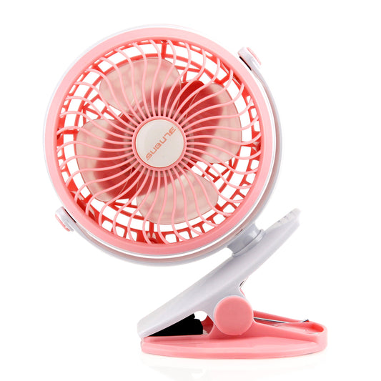 Oct17 Portable Stroller Table Fan Rechargeable Battery USB Mini Battery Operated Clip on Mini Desk Fan For Home Office Baby Stroller Car Laptop Study Gym Camping Tent