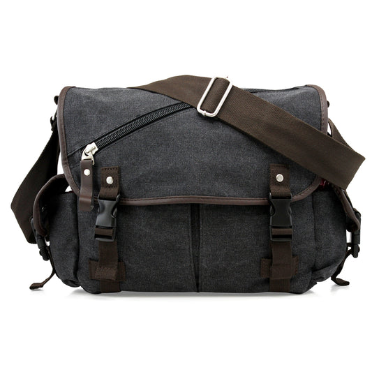 Oct17 Men Messenger Bag School Shoulder Canvas Vintage Crossbody Military Satchel Bag Laptop