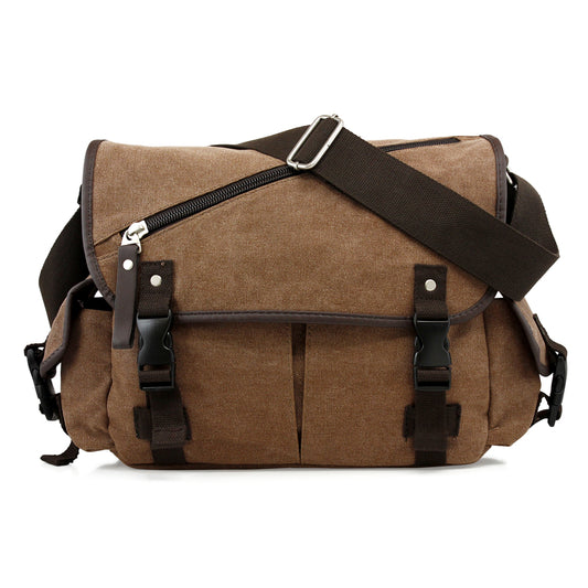 Oct17 Men Messenger Bag School Shoulder Canvas Vintage Crossbody Military Satchel Bag Laptop