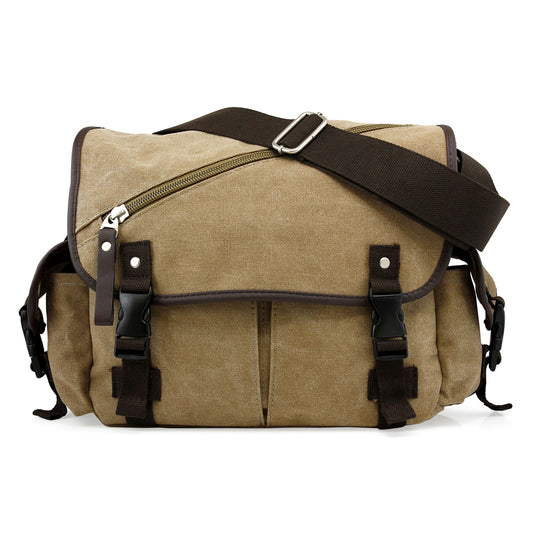 Oct17 Men Messenger Bag School Shoulder Canvas Vintage Crossbody Military Satchel Bag Laptop