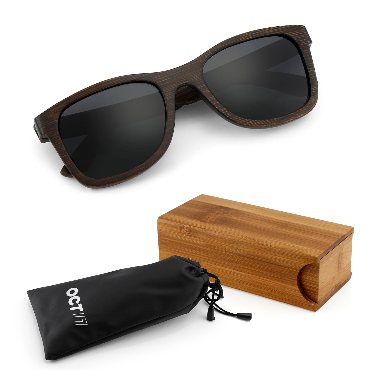 Oct17 Bamboo Wood Wooden Polarized Lens Sunglasses Real Eyewear Sunglass Men Women