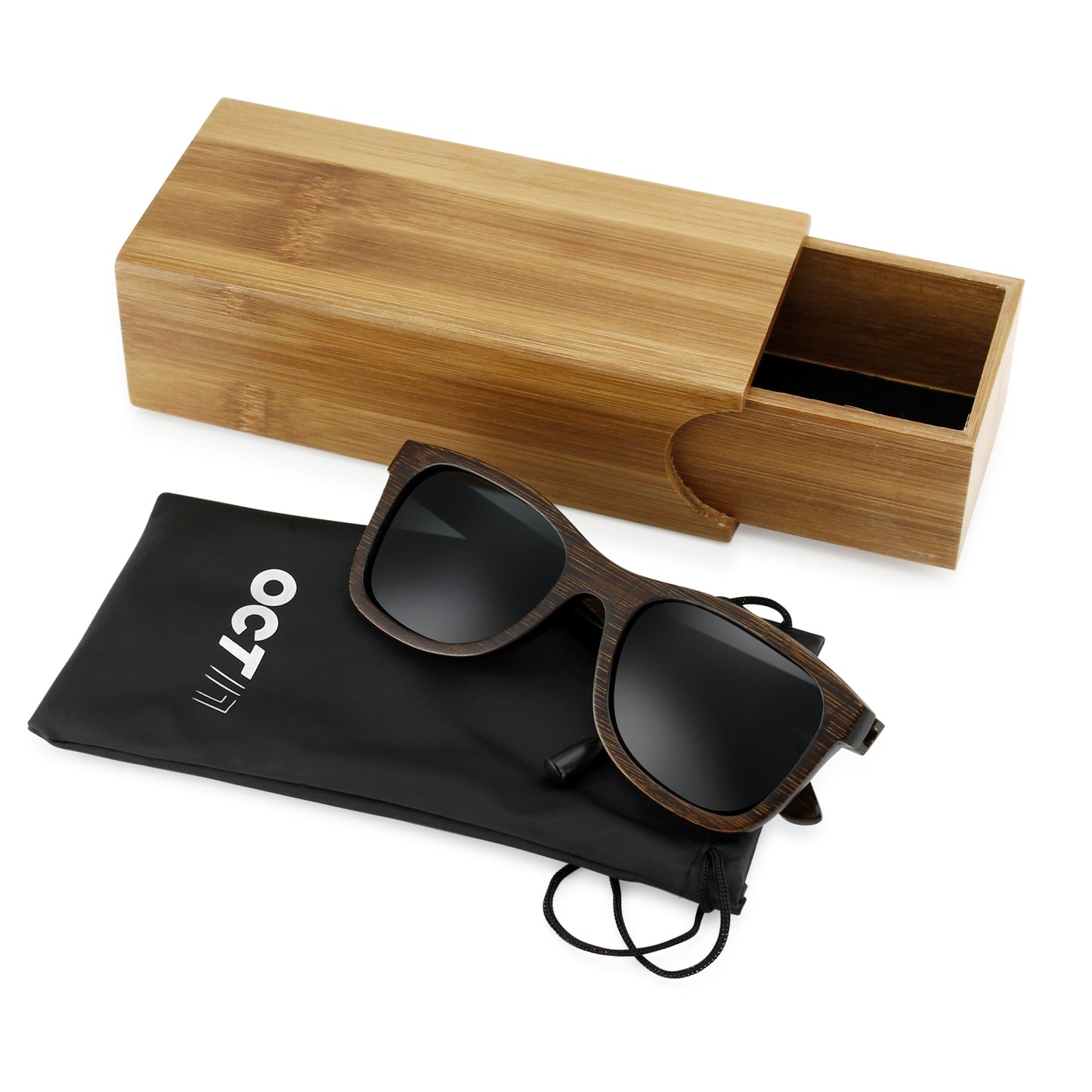 Oct17 Bamboo Wood Wooden Polarized Lens Sunglasses Real Eyewear Sunglass Men Women