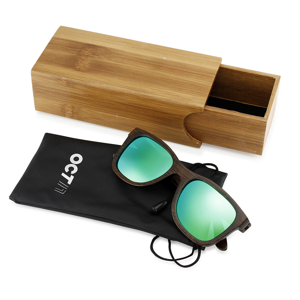 Oct17 Bamboo Wood Wooden Polarized Lens Sunglasses Real Eyewear Sunglass Men Women