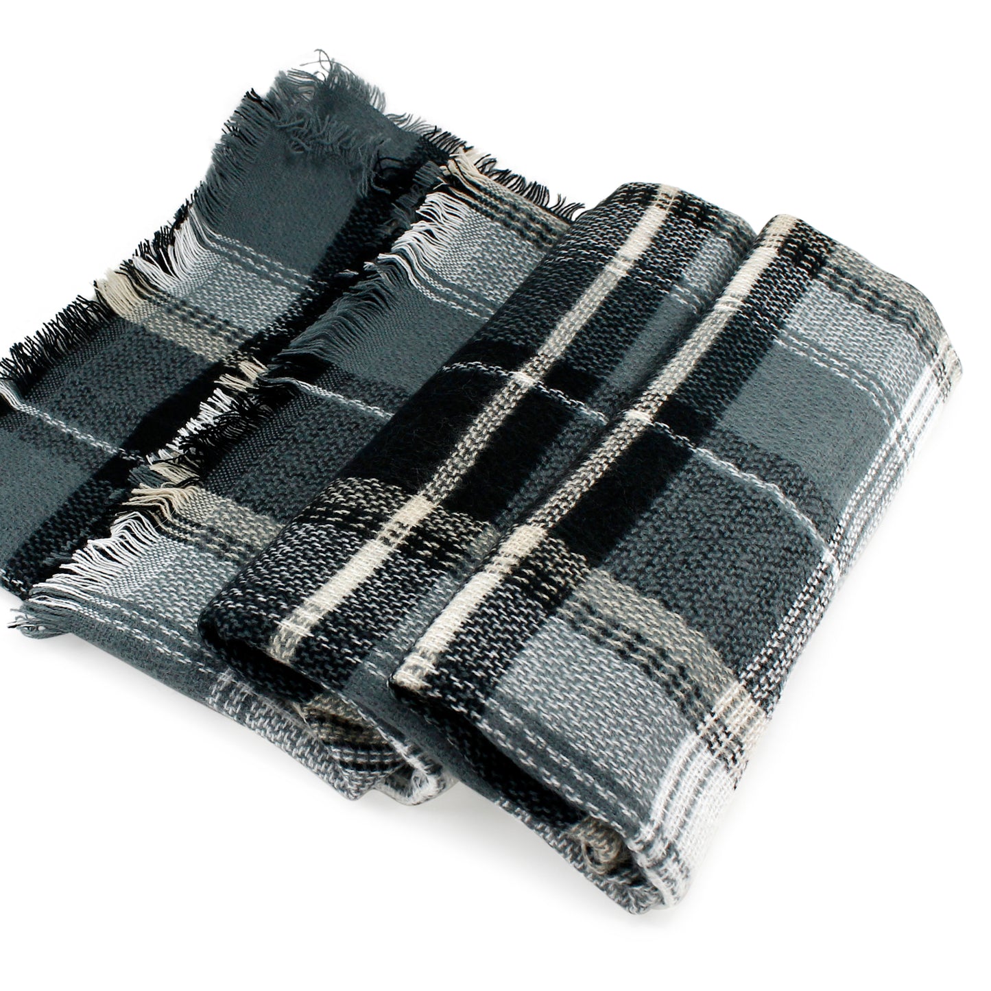 Oct17 Plaid Scarfs for Women Pashmina Tartan Wrap Large Warm Blanket Soft Shawl Checked Winter Fall Scarfs Scarves for Woman