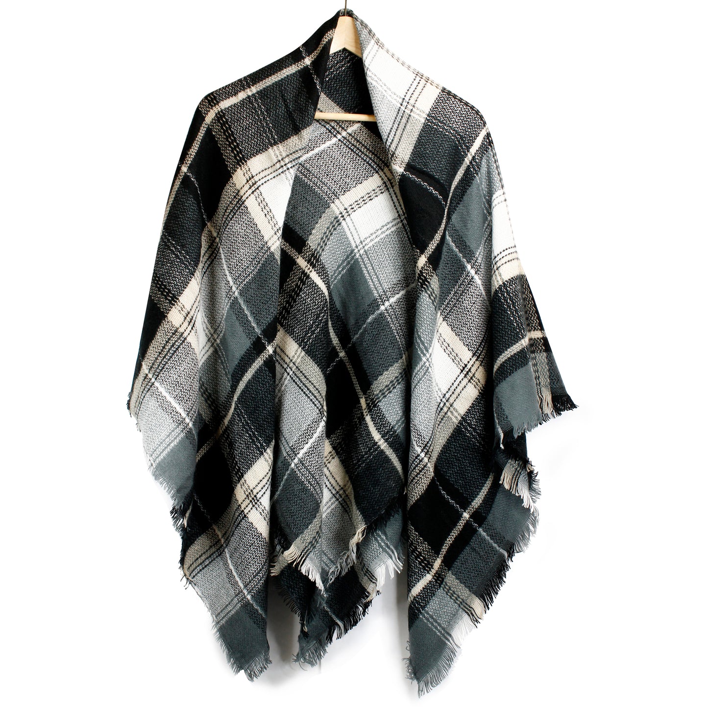 Oct17 Plaid Scarfs for Women Pashmina Tartan Wrap Large Warm Blanket Soft Shawl Checked Winter Fall Scarfs Scarves for Woman